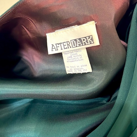 After Dark: Women’s Green Dressy two piece outfit long sleeve, shirr front Sz 14 - Picture 12 of 12